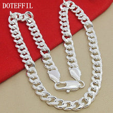 Load image into Gallery viewer, DOTEFFIL 925 Sterling Silver 10MM 22-Inch Men Necklace Side Chain Atmospheric Jewelry Statement Necklace