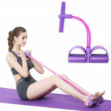 Load image into Gallery viewer, Home Fitness Elastic Band For Exercise Training Fitness Gum 4 Tube Resistance Bands Pedal Puller Training Equipment