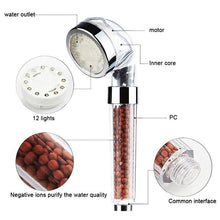 Load image into Gallery viewer, Led Shower Head, Purifying Filter Water Saving 7 Colors Automatically No Batteries Needed Spray Handheld Showerheads