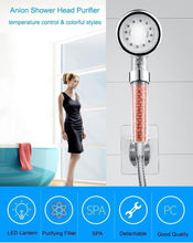 Load image into Gallery viewer, Led Shower Head, Purifying Filter Water Saving 7 Colors Automatically No Batteries Needed Spray Handheld Showerheads