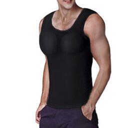 Men ABS Invisible Pads Shaper Fake Muscle Chest Tops Soft Protection Male Sponge Enhancers Undershirt