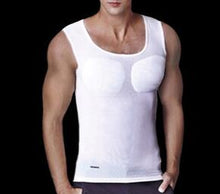 Load image into Gallery viewer, Men ABS Invisible Pads Shaper Fake Muscle Chest Tops Soft Protection Male Sponge Enhancers Undershirt
