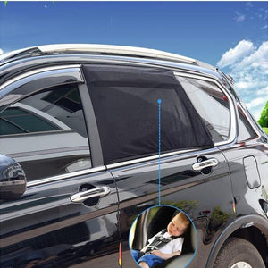 Car Window Shade (2 Pics) - Sun, Glare, and UV Rays Protection for Your Child - Baby Side Window Car Sun Shades