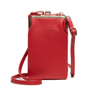 Small Crossbody Phone Bag for Women Lightweight - Leather Phone Wallet Purse with Shoulder Strap & Card Slots